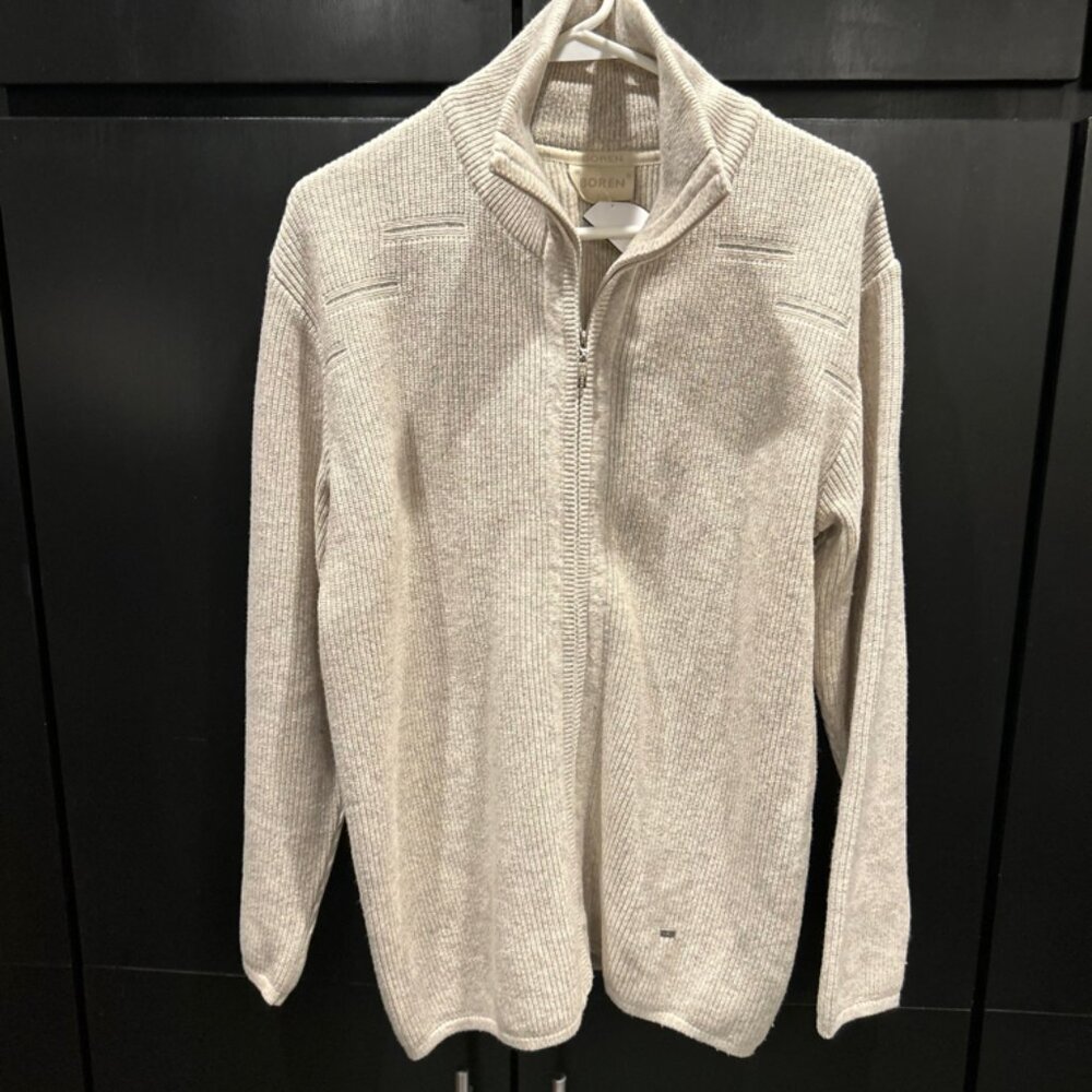 BOREN Size M men’s wool full zip sweater